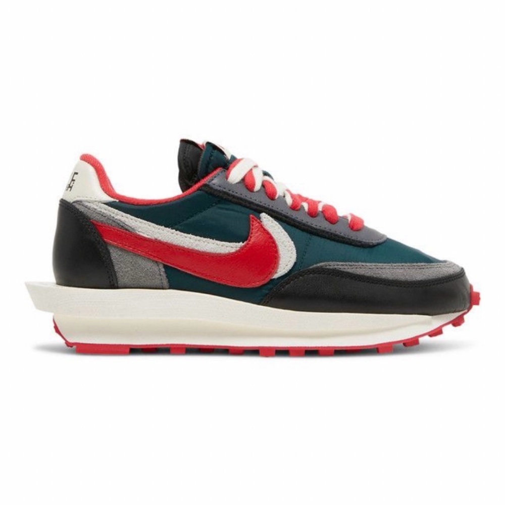 EUC NIKE x SACAI x UNDERCOVER LDWaffle Midnight Spruce Red Dark Green Sneakers